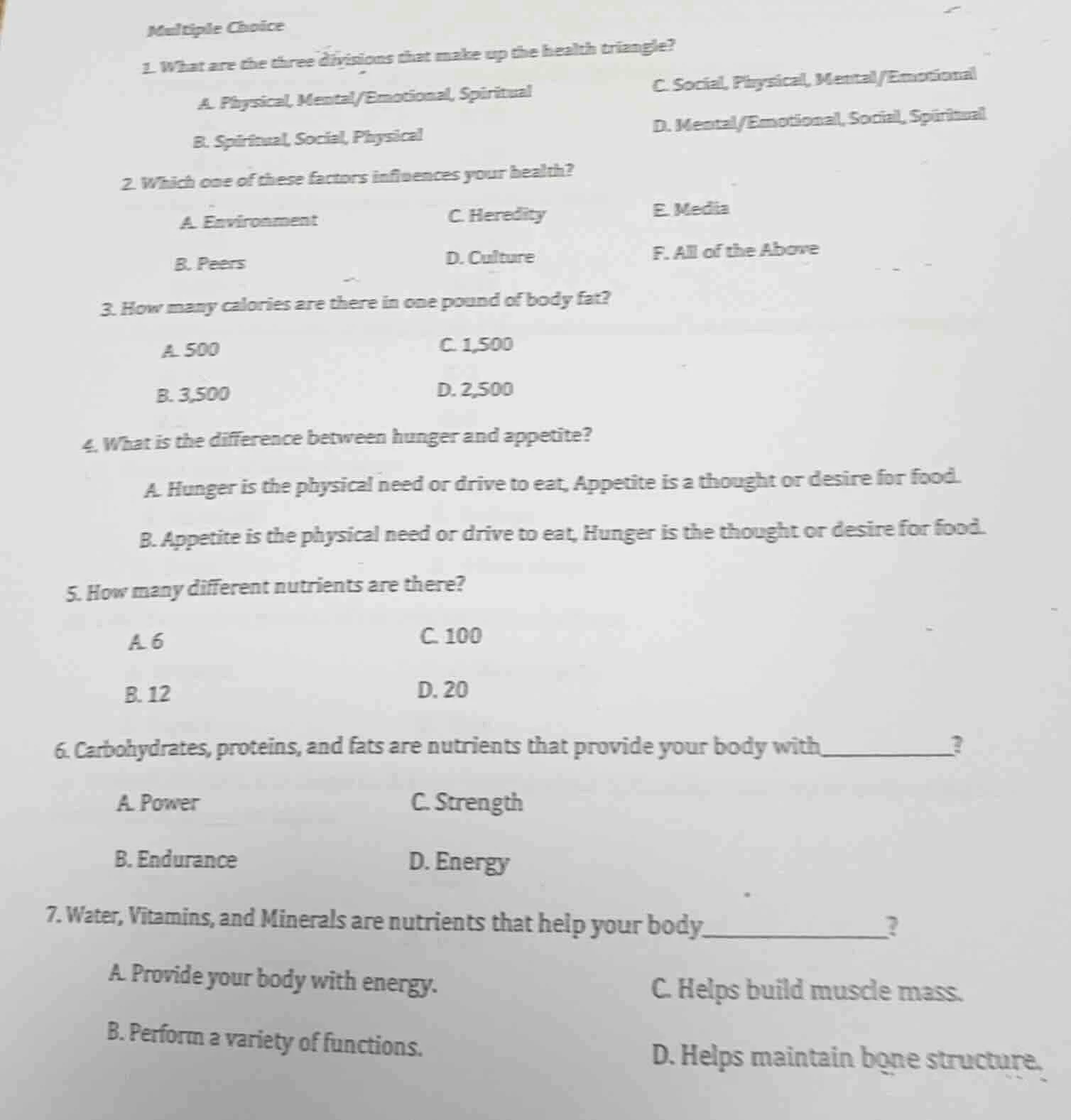 multiple choice 1. what are the three divisions that make up the health…