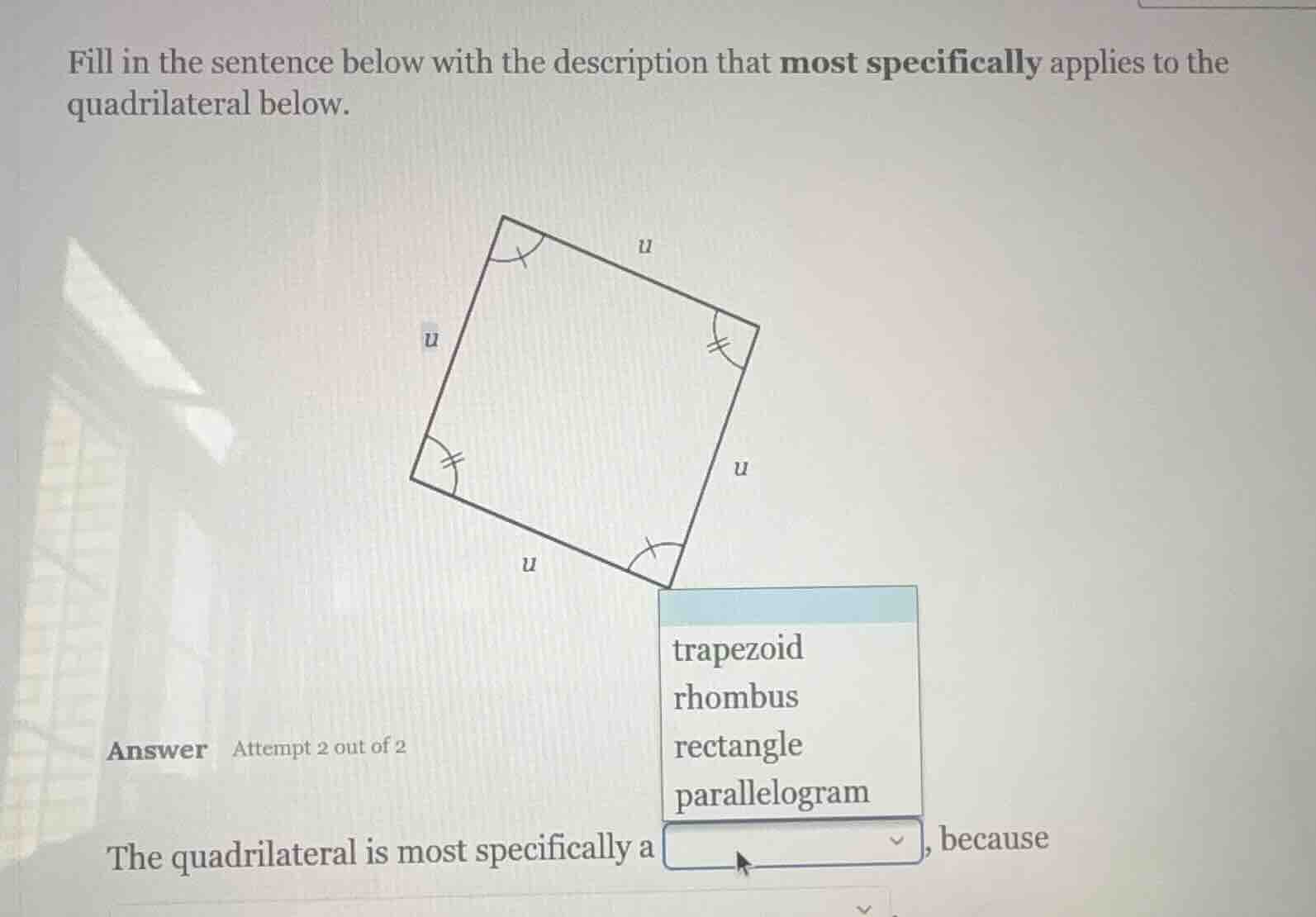 fill in the sentence below with the description that most specifically …