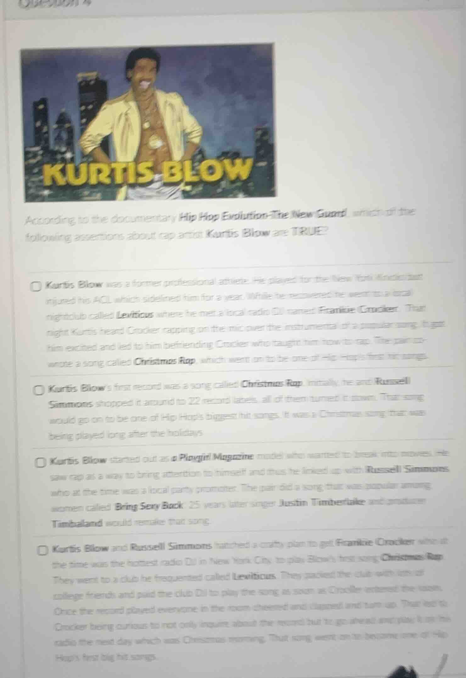 according to the documentary hip hop evolution - the new guard, which o…