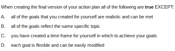 when creating the final version of your action plan all of the followin…