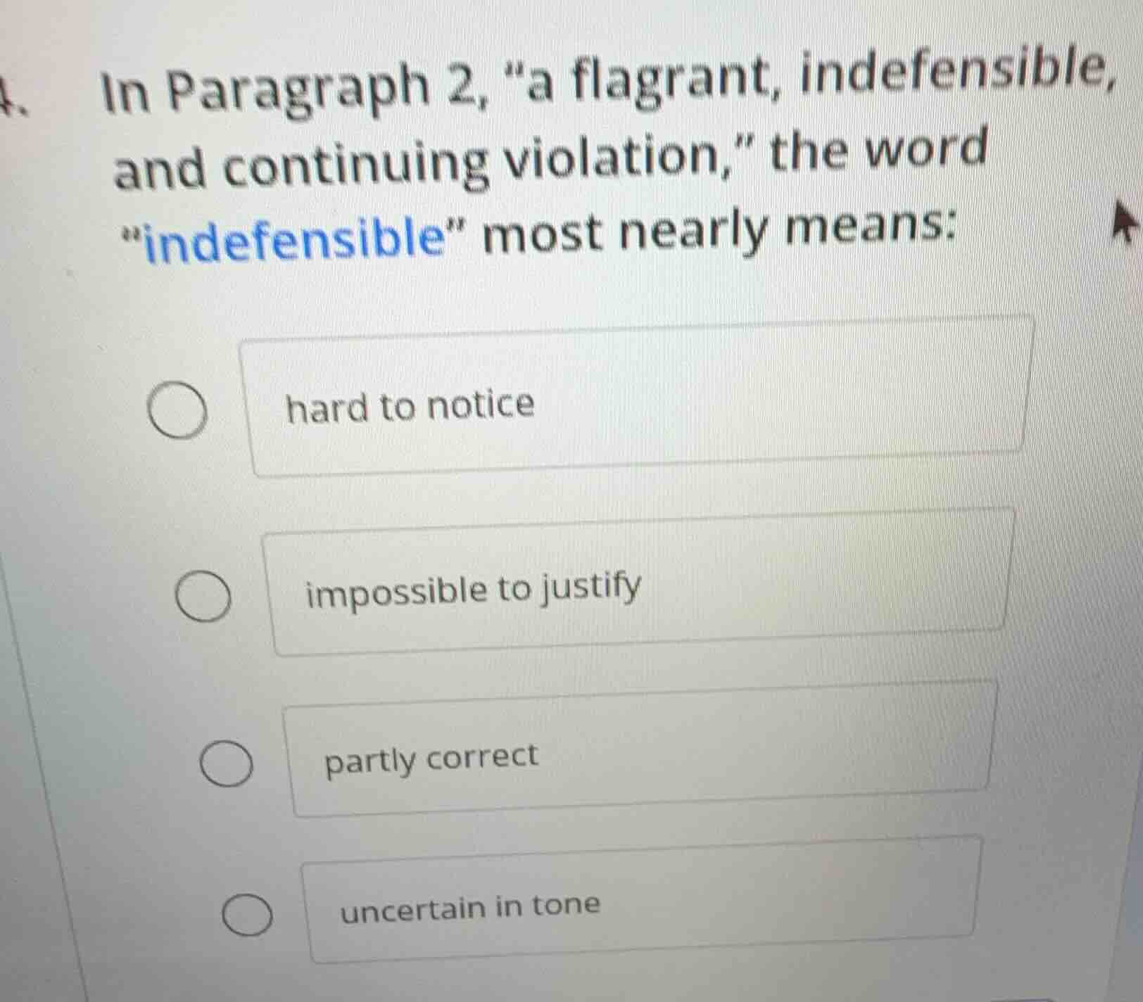 4. in paragraph 2, \a flagrant, indefensible, and continuing violation,…