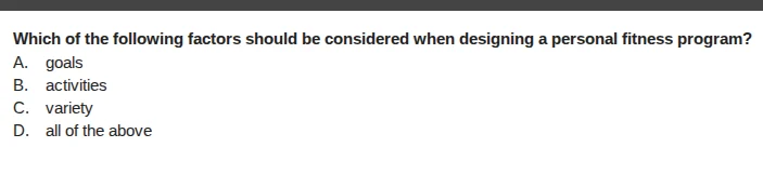 which of the following factors should be considered when designing a pe…