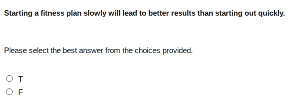 starting a fitness plan slowly will lead to better results than startin…