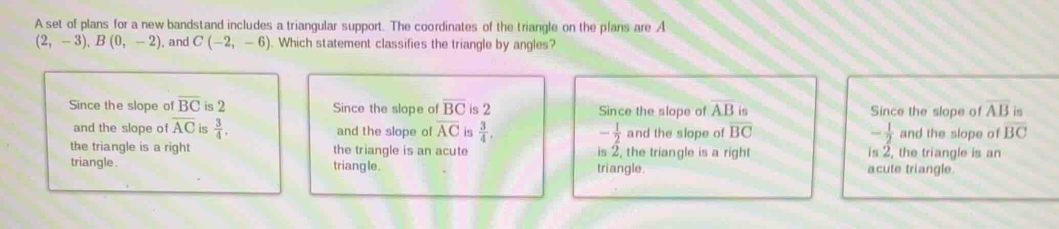 a set of plans for a new bandstand includes a triangular support. the c…