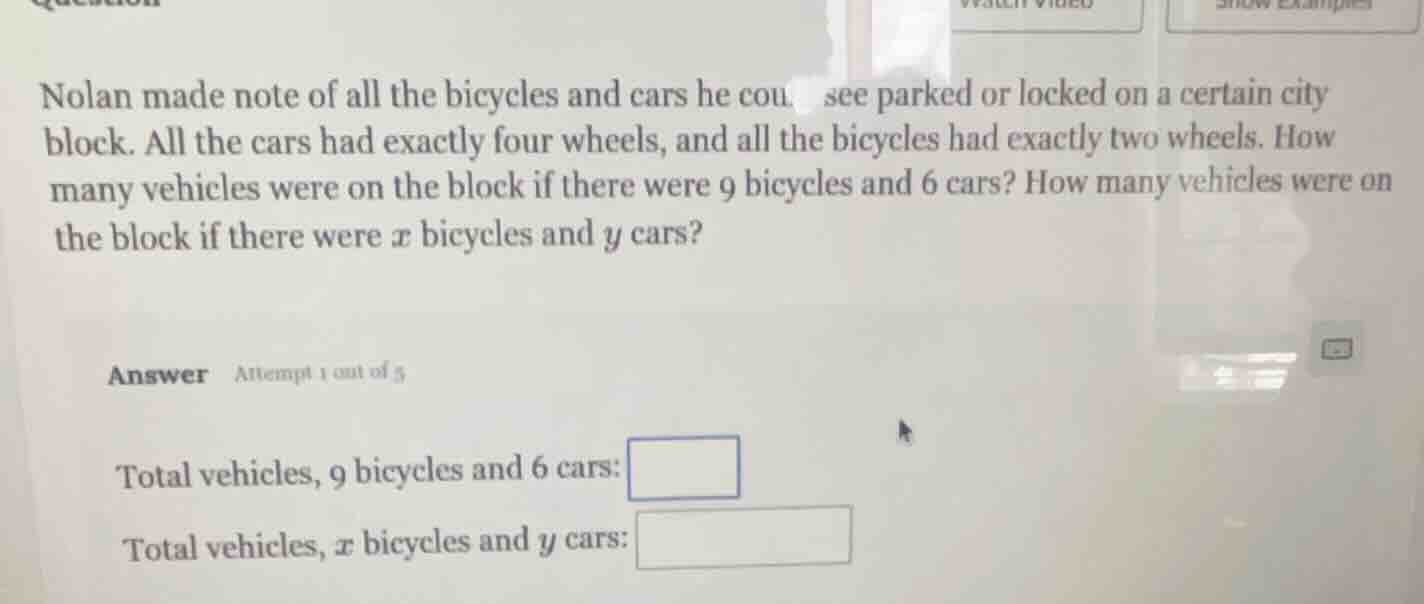 nolan made note of all the bicycles and cars he could see parked or loc…