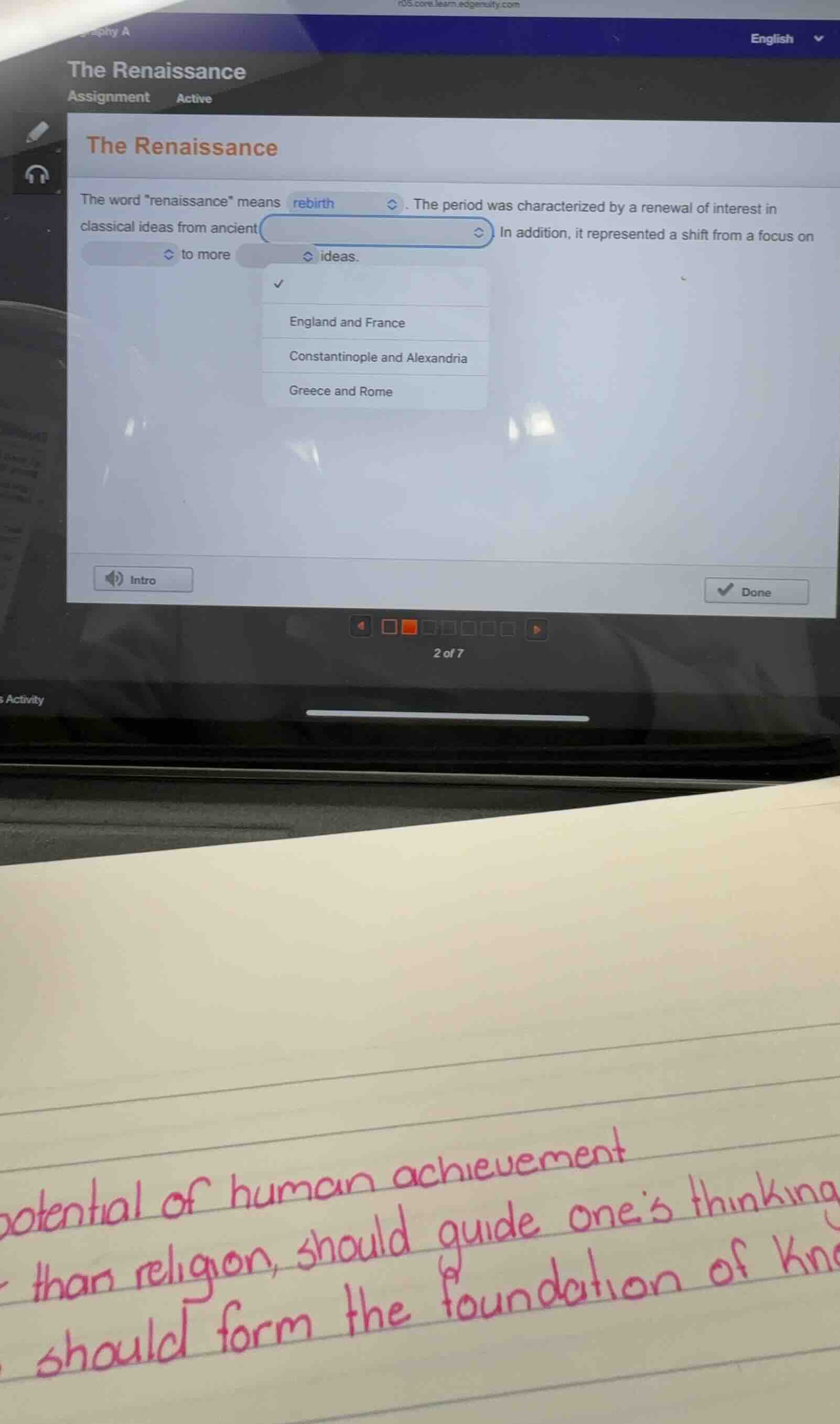 the renaissance the word enaissance\ means rebirth. the period was char…