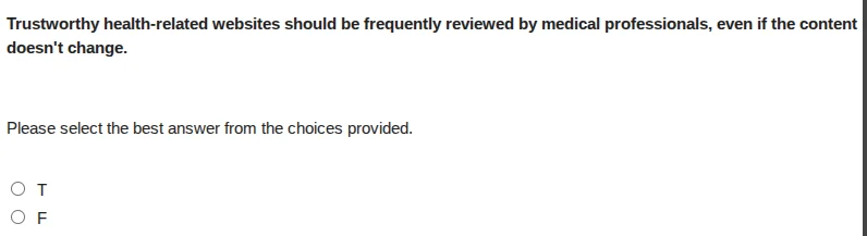 trustworthy health - related websites should be frequently reviewed by …