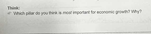 think: which pillar do you think is most important for economic growth?…