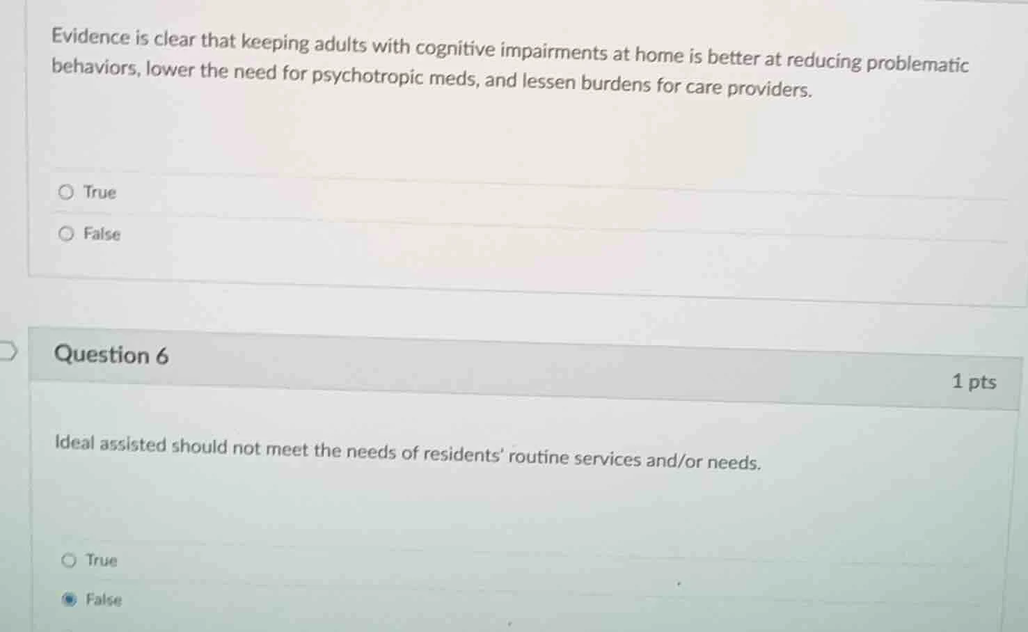 evidence is clear that keeping adults with cognitive impairments at hom…