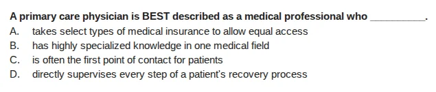 a primary care physician is best described as a medical professional wh…
