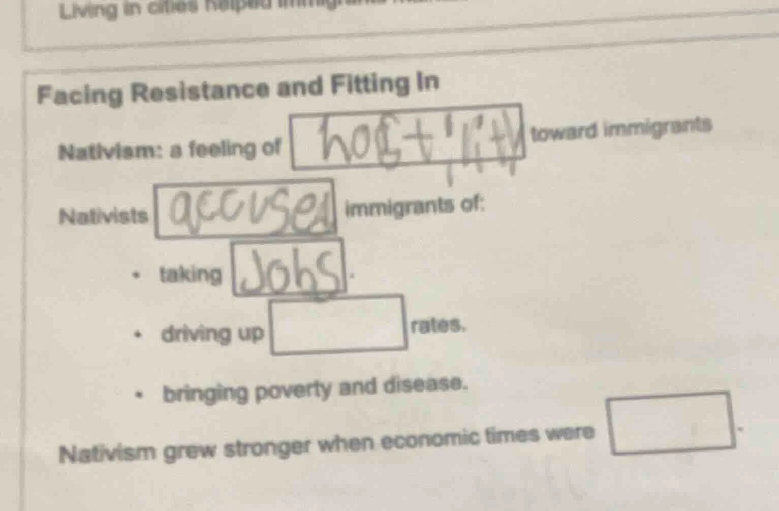 facing resistance and fitting in nativism: a feeling of toward immigran…