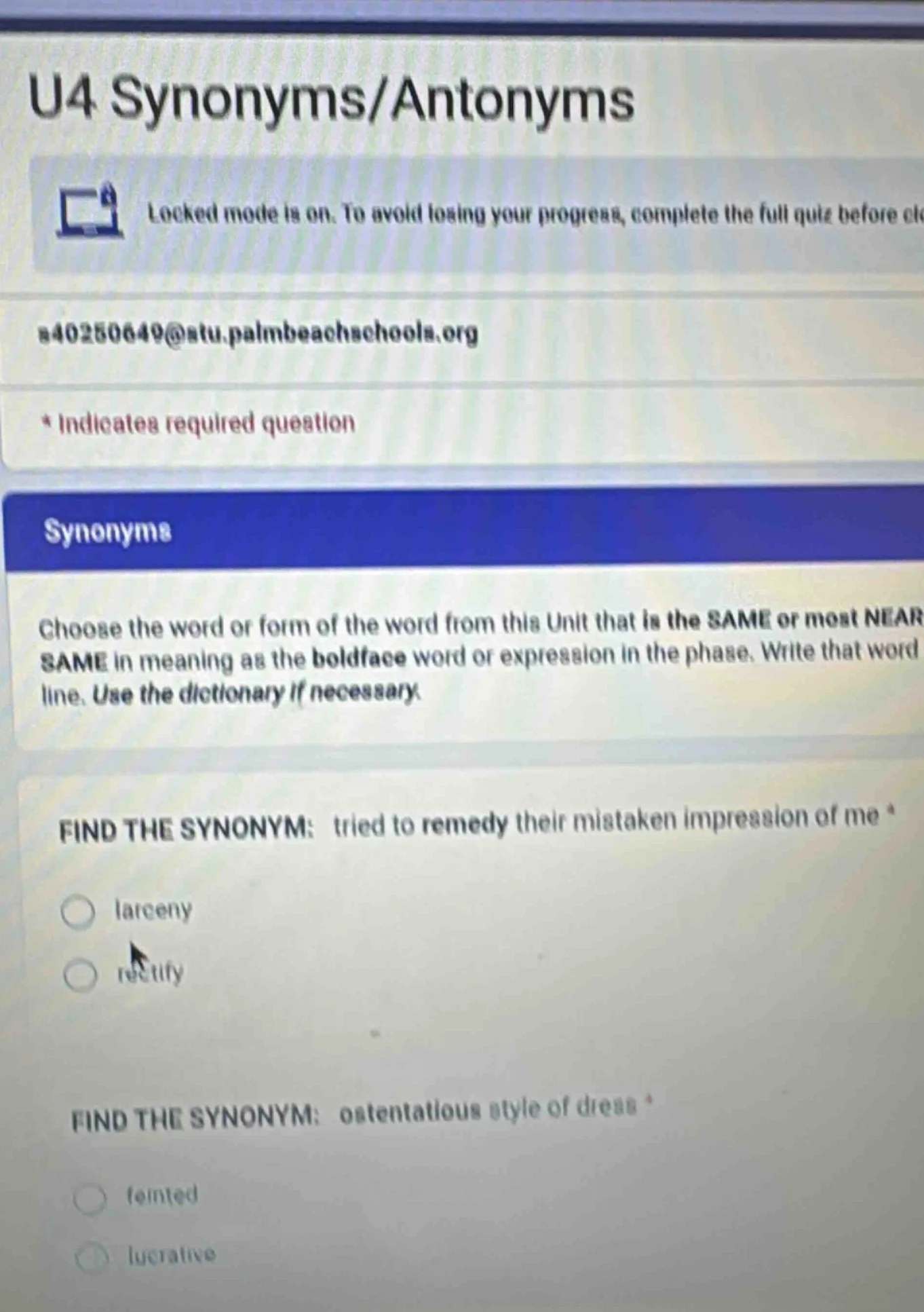 u4 synonyms/antonyms locked mode is on. to avoid losing your progress, …