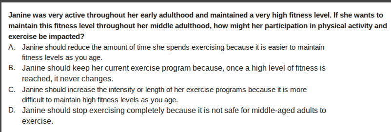 janine was very active throughout her early adulthood and maintained a …