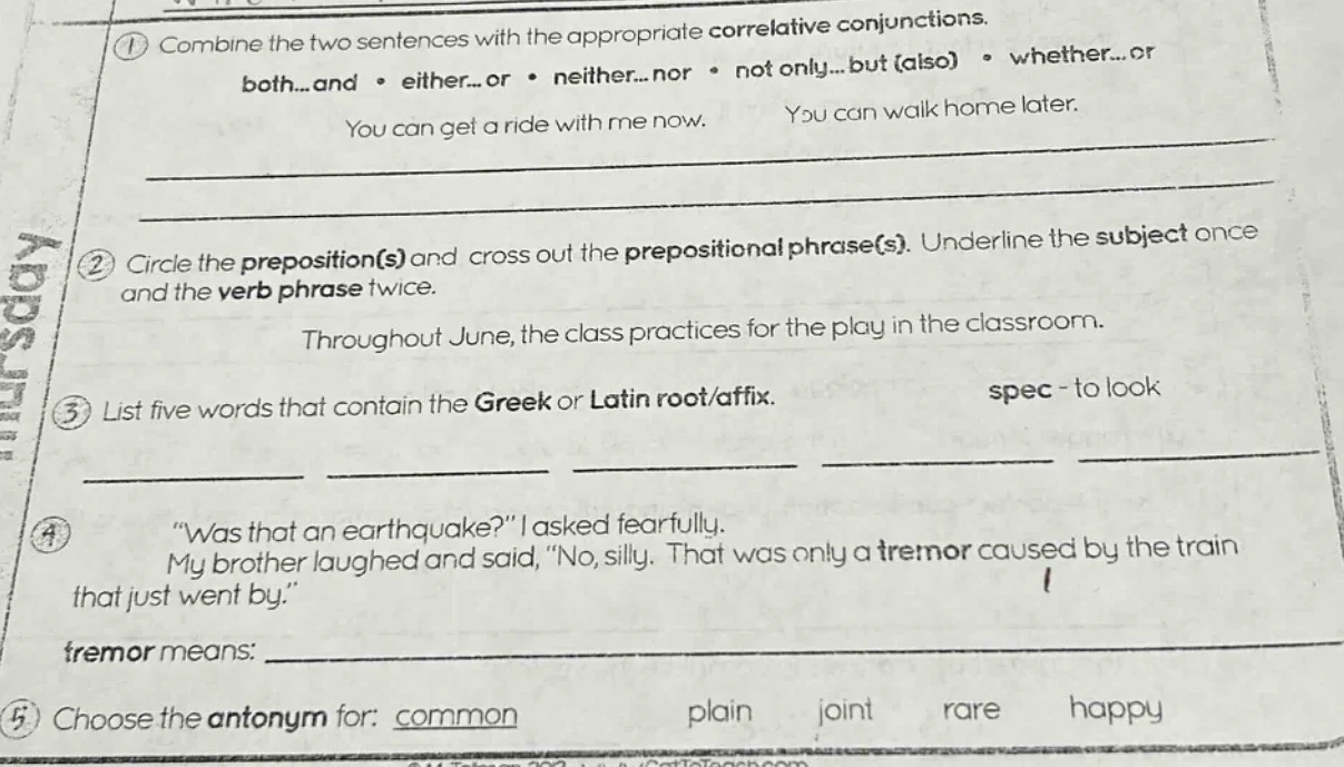 1 combine the two sentences with the appropriate correlative conjunctio…