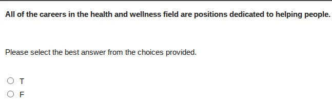 all of the careers in the health and wellness field are positions dedic…