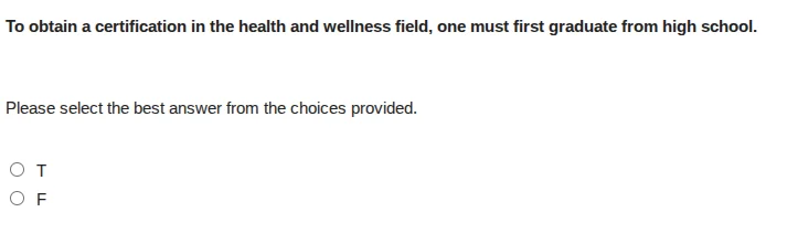 to obtain a certification in the health and wellness field, one must fi…