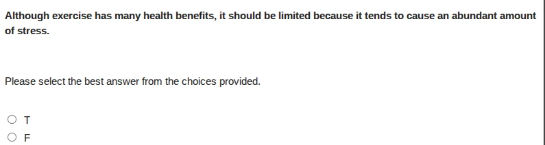 although exercise has many health benefits, it should be limited becaus…