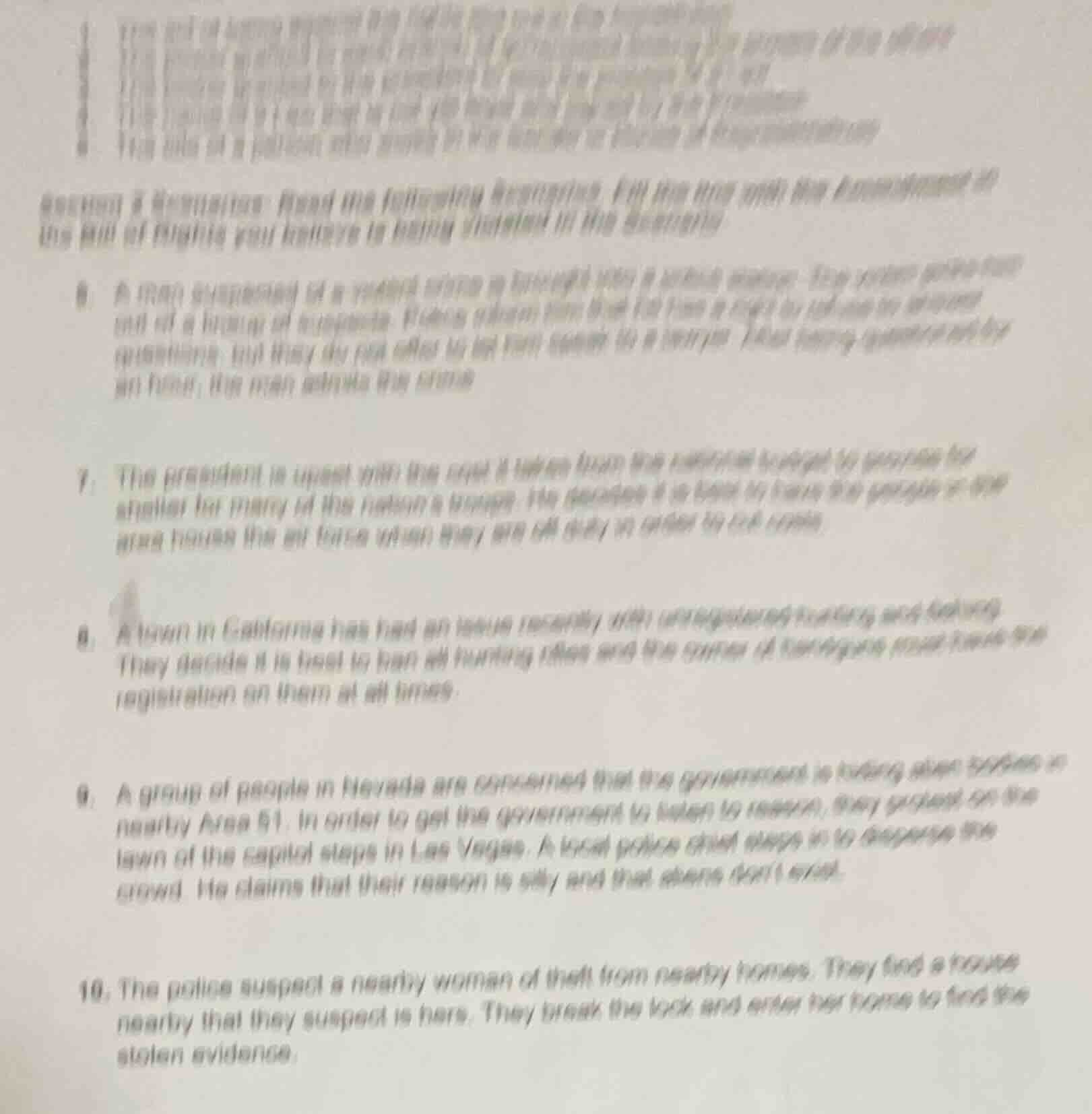 6. a traffic stopping of a young white is stopped with a black mirror. …