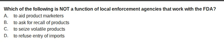 which of the following is not a function of local enforcement agencies …