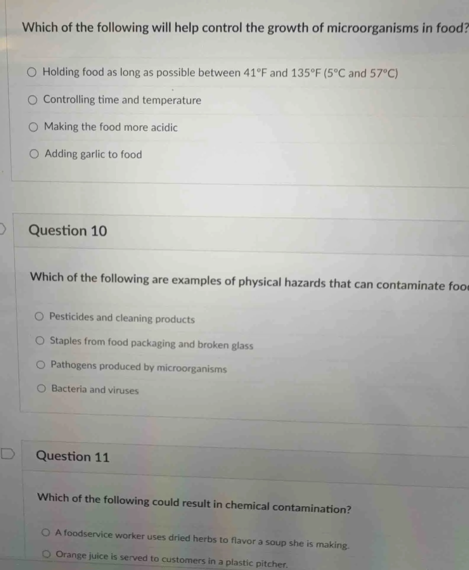 which of the following will help control the growth of microorganisms i…