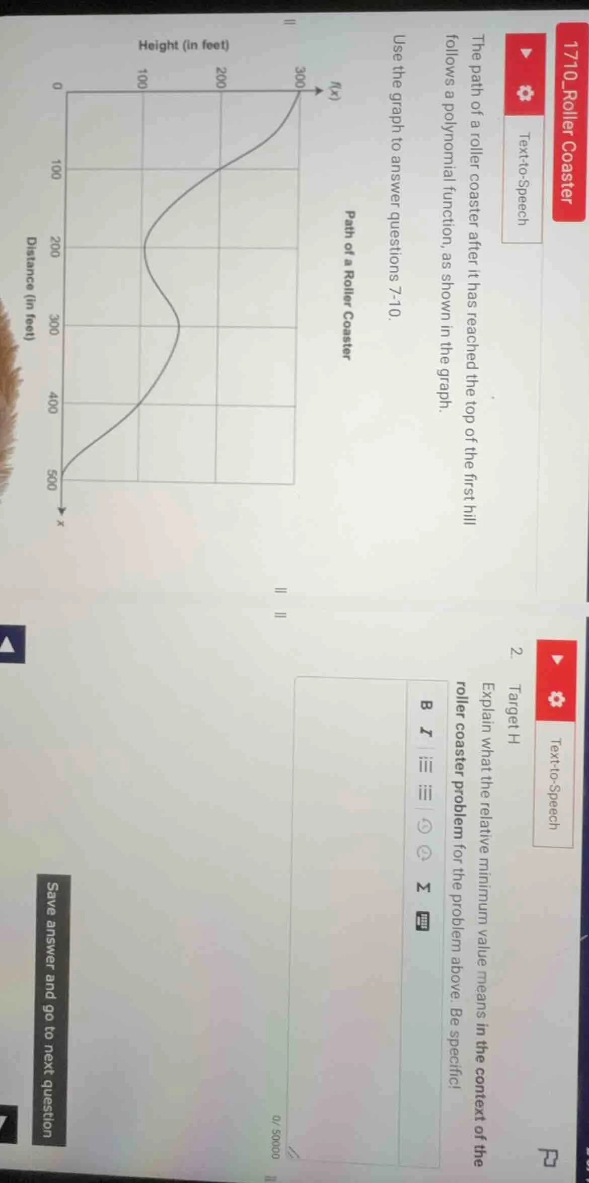 1710_roller coaster the path of a roller coaster after it has reached t…