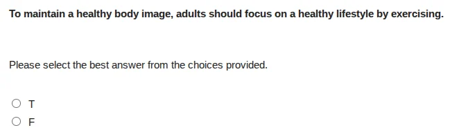 to maintain a healthy body image, adults should focus on a healthy life…