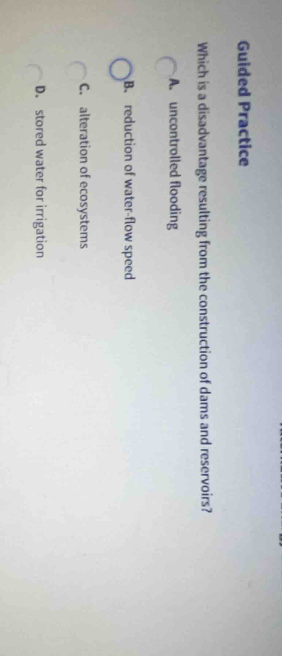 guided practice which is a disadvantage resulting from the construction…