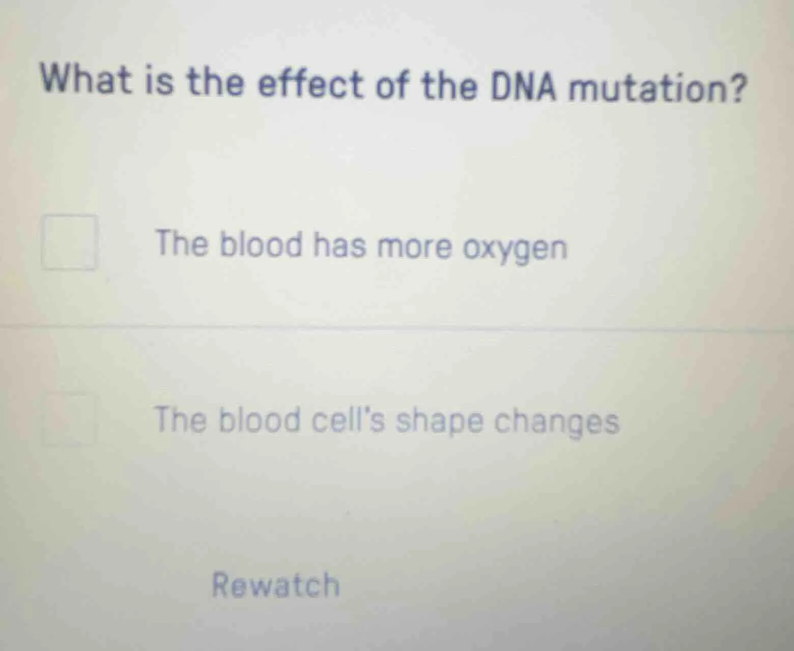 what is the effect of the dna mutation? the blood has more oxygen the b…