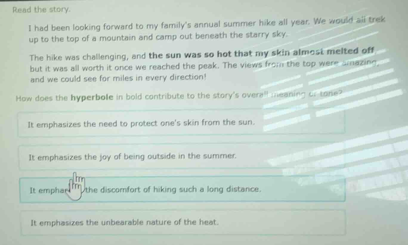 read the story. i had been looking forward to my familys annual summer …