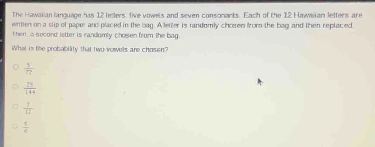 the hawaiian language has 12 letters: five vowels and seven consonants.…