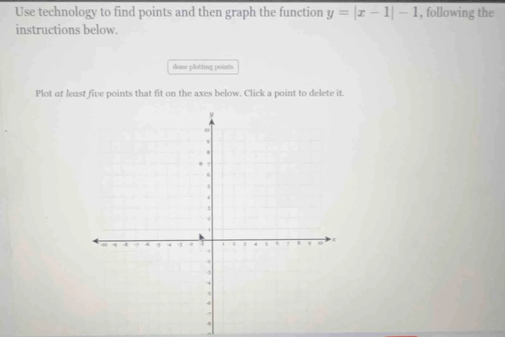 use technology to find points and then graph the function $y = |x - 1| …