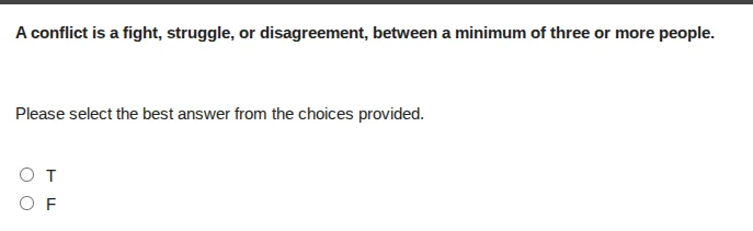 a conflict is a fight, struggle, or disagreement, between a minimum of …