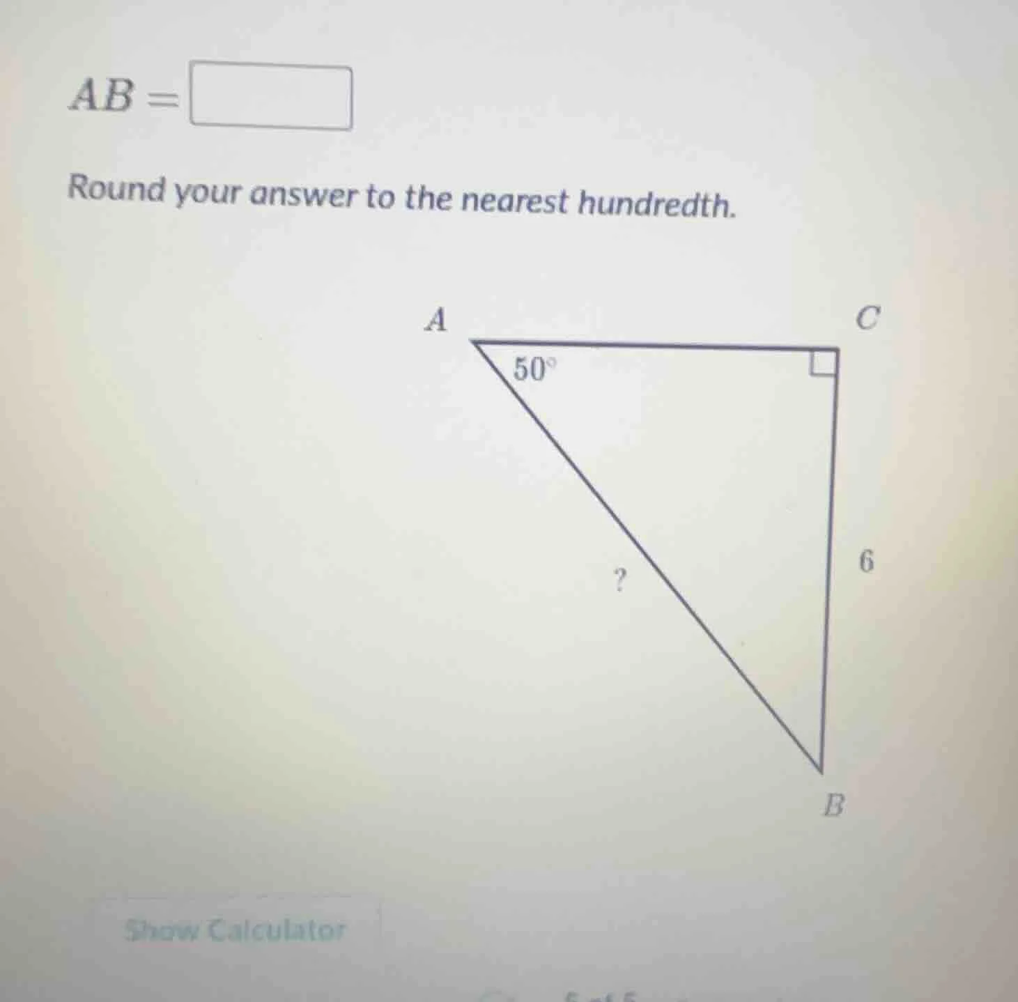 ab = \\square round your answer to the nearest hundredth. (there is a r…