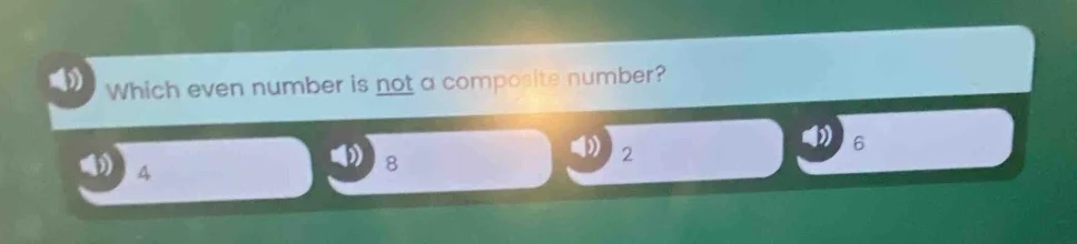 which even number is not a composite number? 4 8 2 6