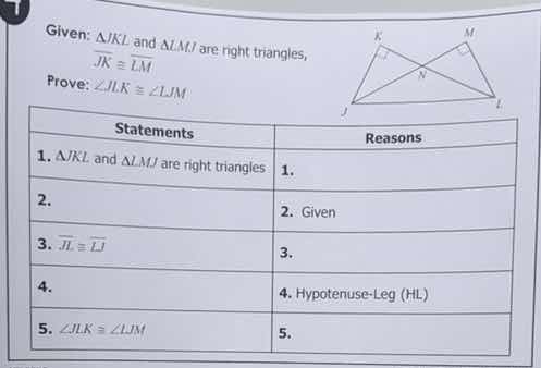 given: $\\triangle jkl$ and $\\triangle lmj$ are right triangles, $\\ov…