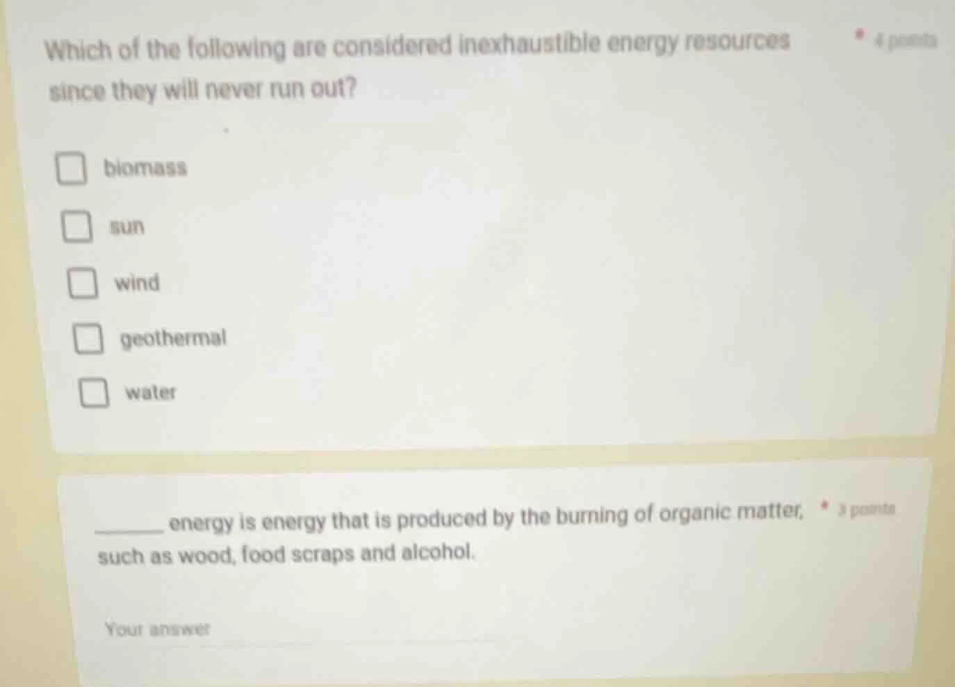 which of the following are considered inexhaustible energy resources si…