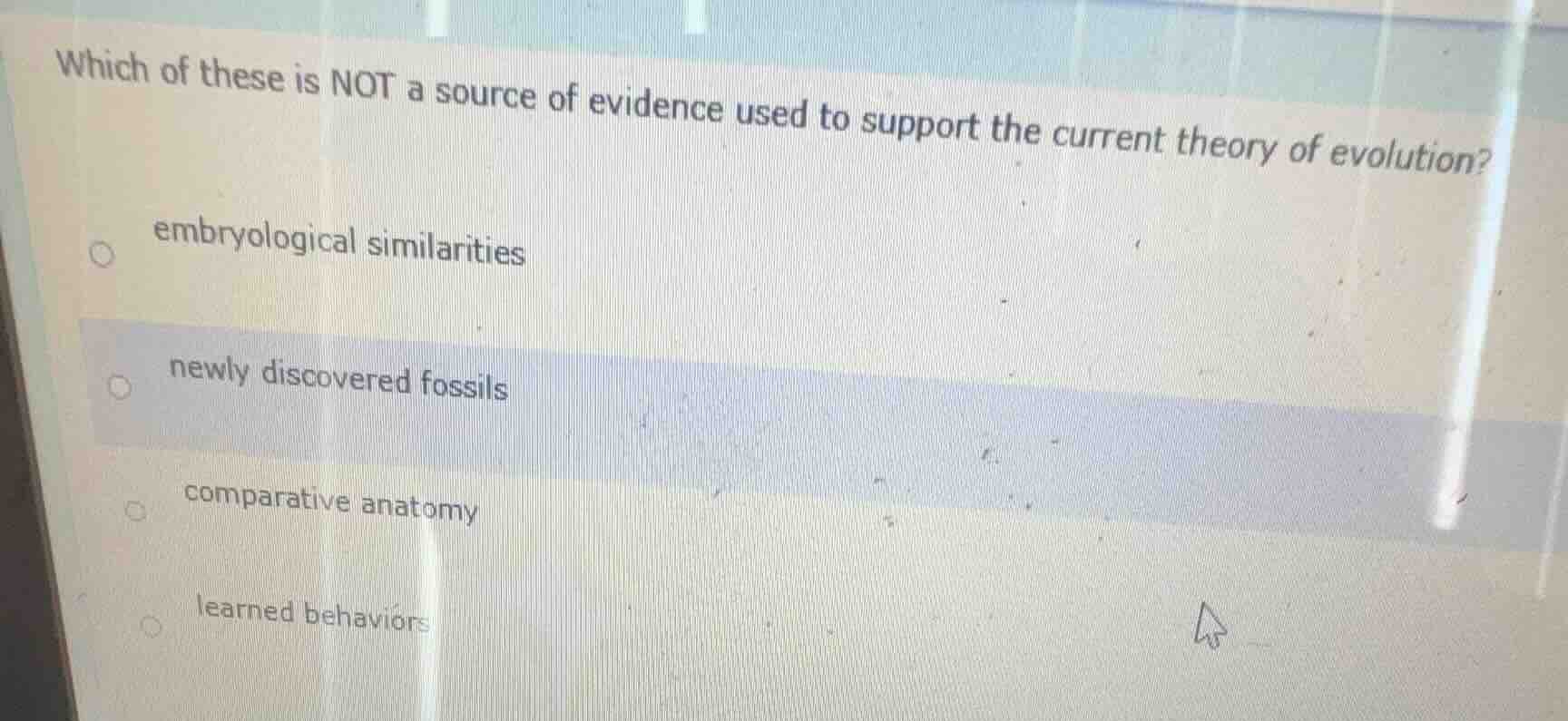 which of these is not a source of evidence used to support the current …