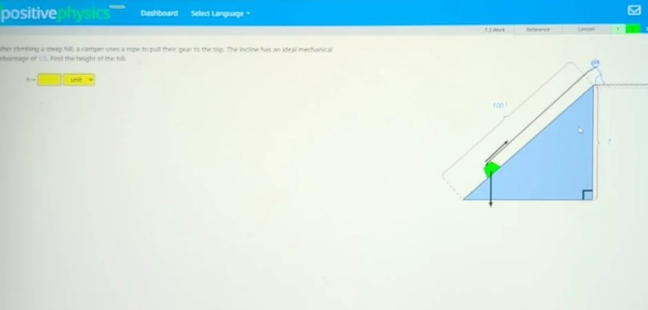 after climbing a steep hill, a camper uses a rope to pull their gear to…