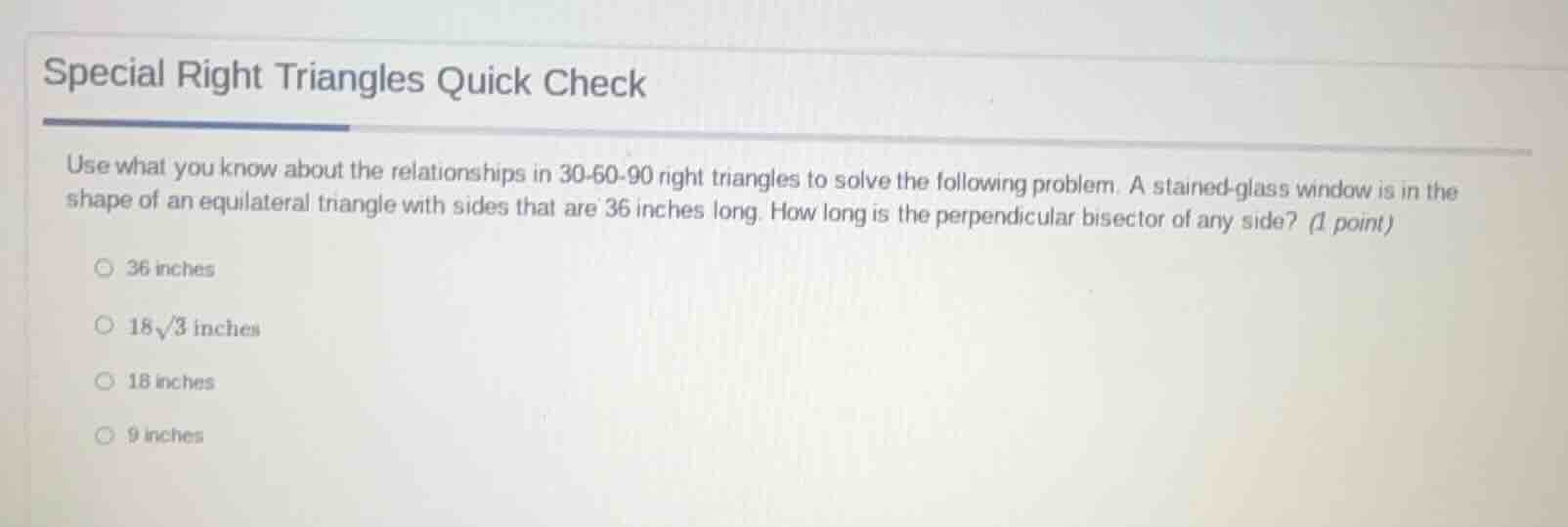 special right triangles quick check use what you know about the relatio…