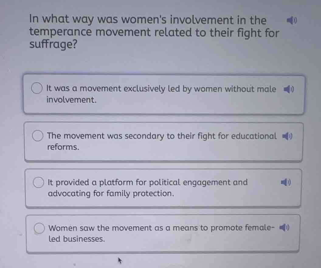 in what way was womens involvement in the temperance movement related t…