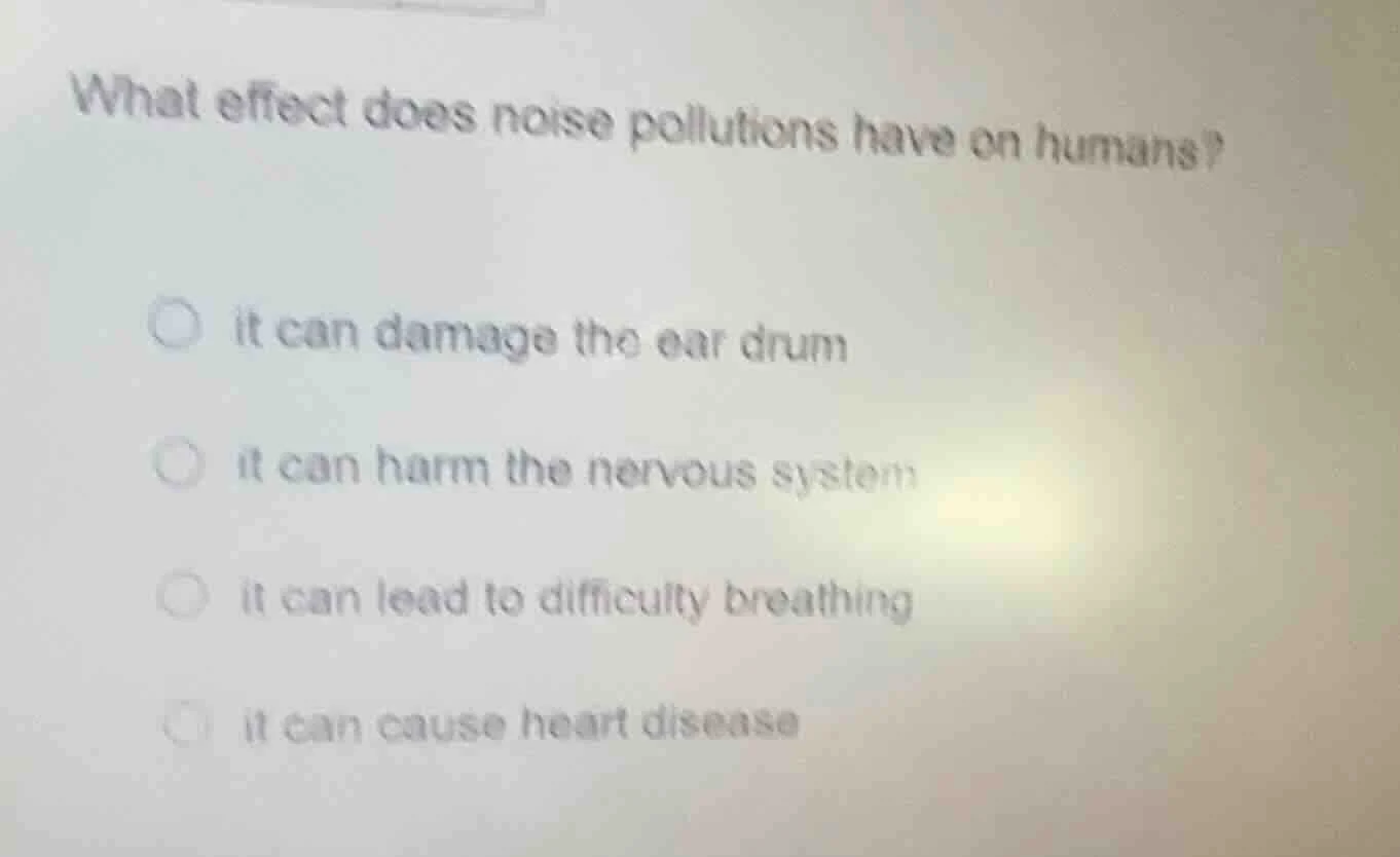 what effect does noise pollutions have on humans? it can damage the ear…
