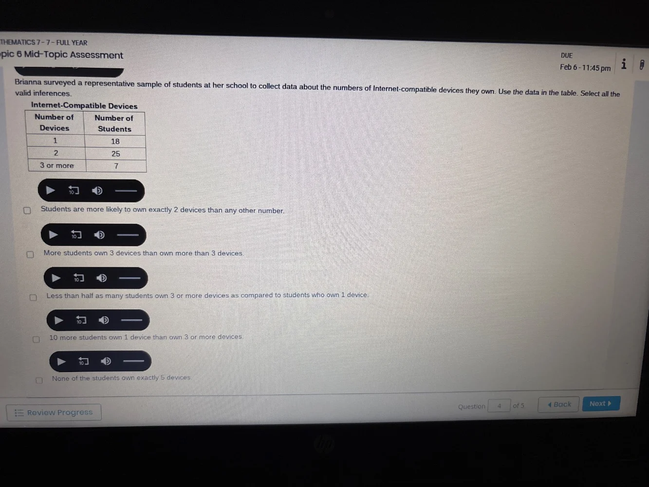 thematics 7 - 7 - full year pic 6 mid - topic assessment due feb 6 - 11…