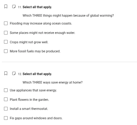 11. select all that apply. which three things might happen because of g…