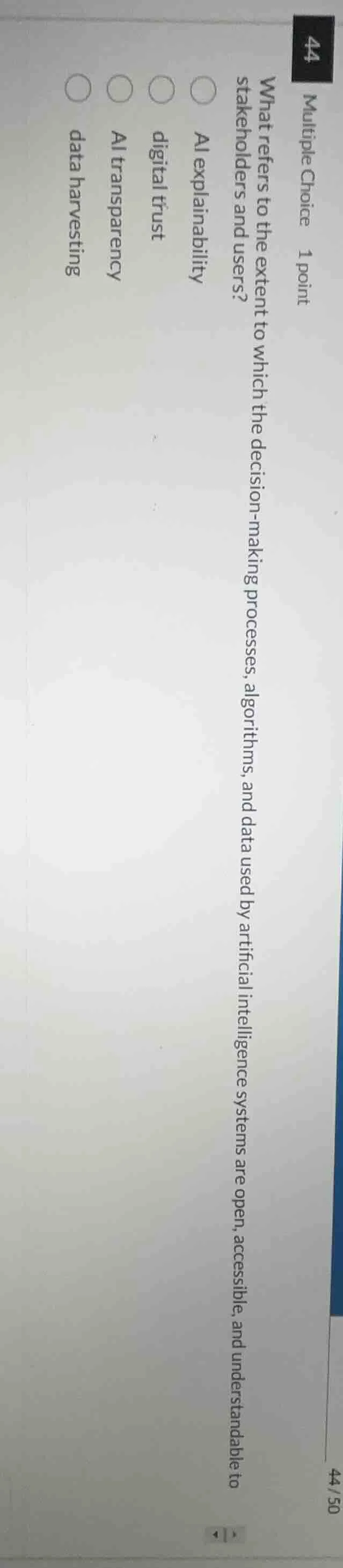 multiple choice 1 point what refers to the extent to which the decision…