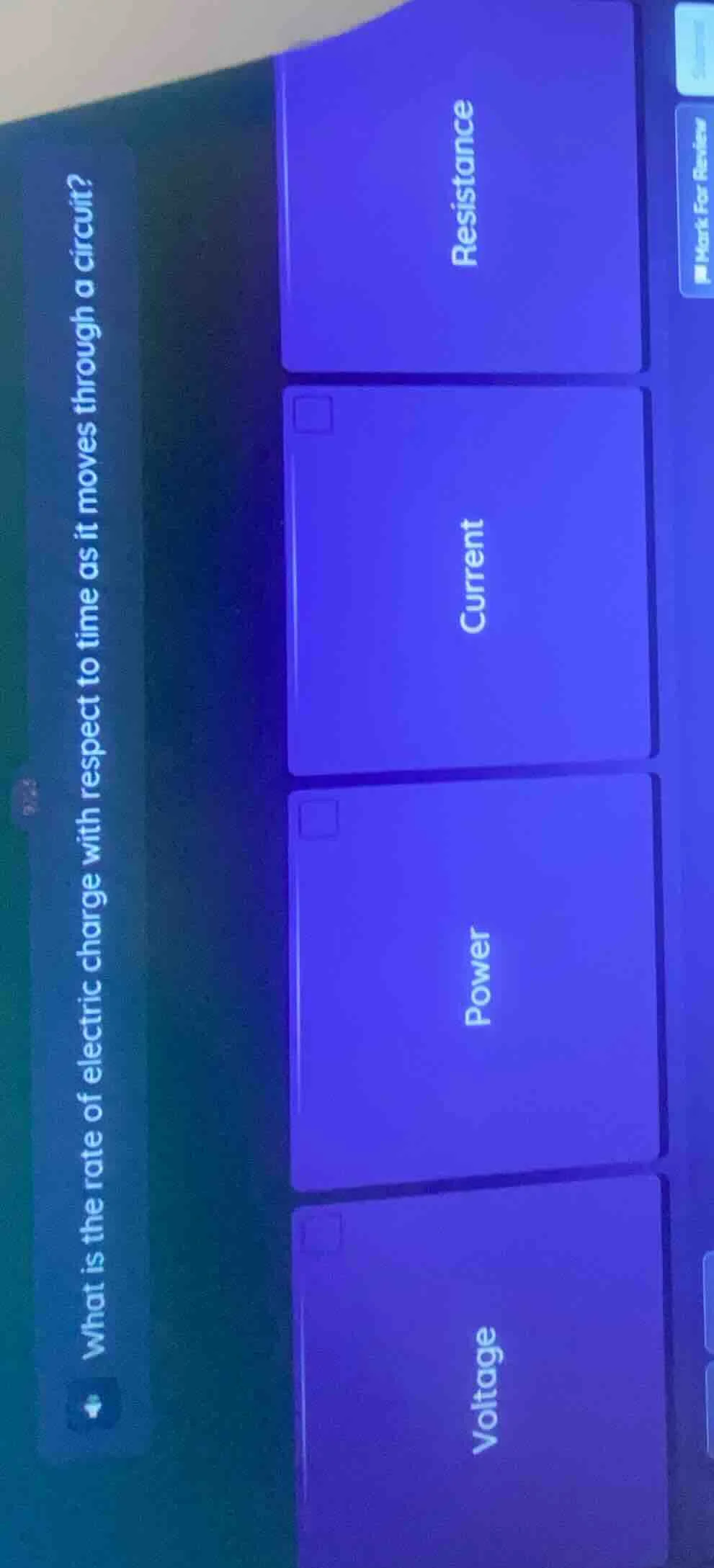 what is the rate of electric charge with respect to time as it moves th…