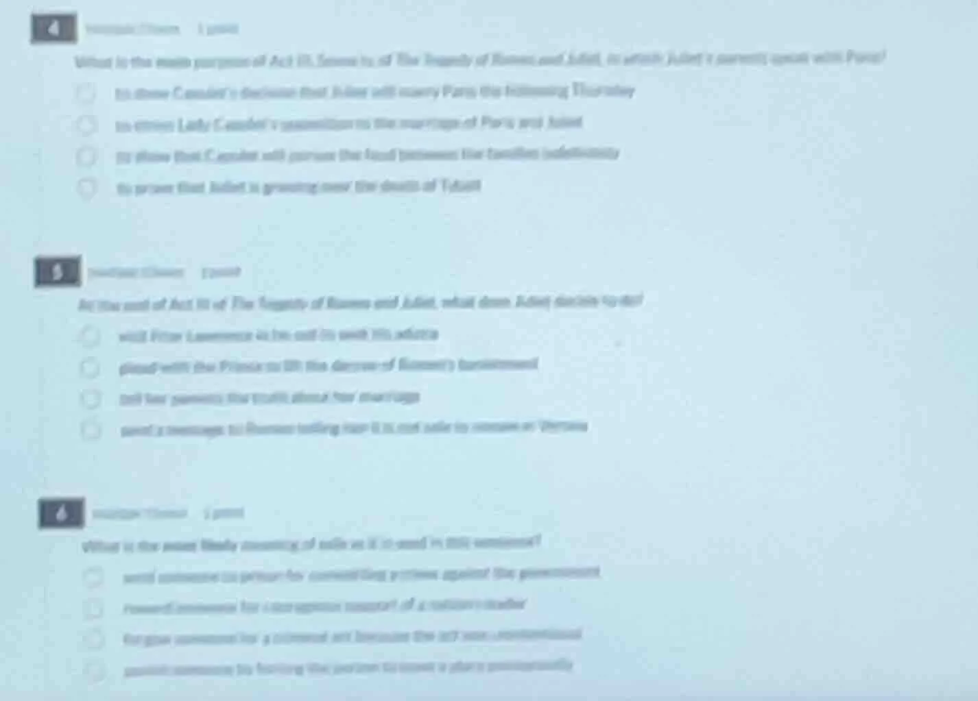 4 what is the main purpose of act iii, scene iv of the tragedy of romeo…