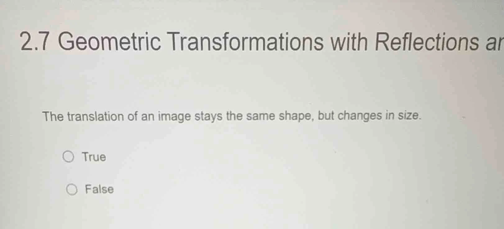 2.7 geometric transformations with reflections ar the translation of an…