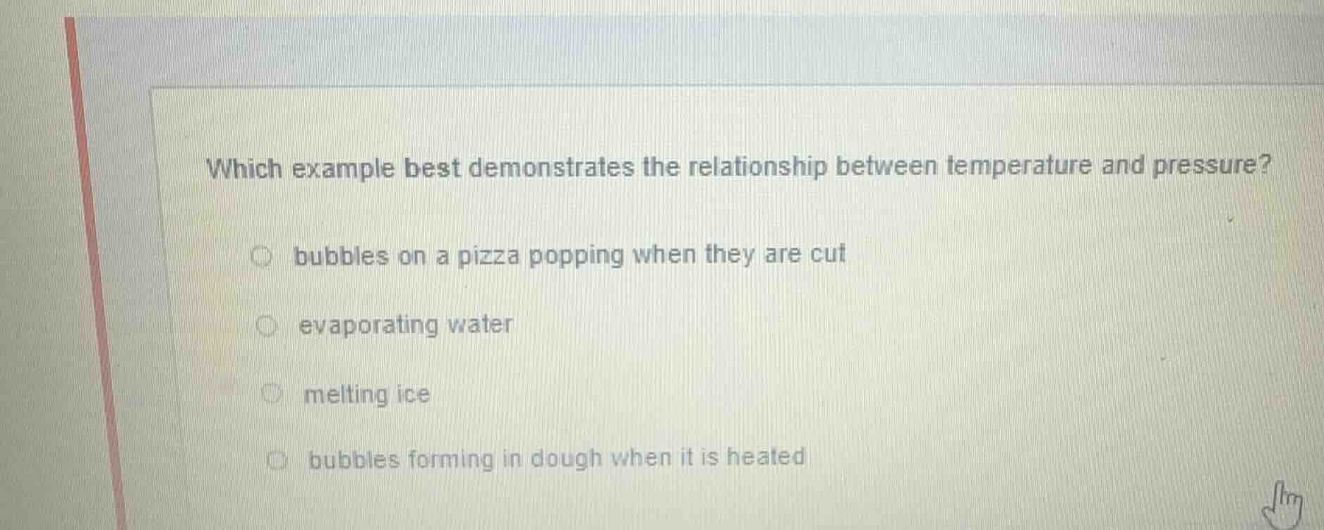 which example best demonstrates the relationship between temperature an…