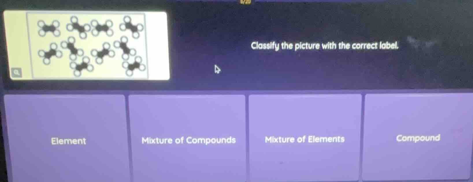 classify the picture with the correct label. element mixture of compoun…