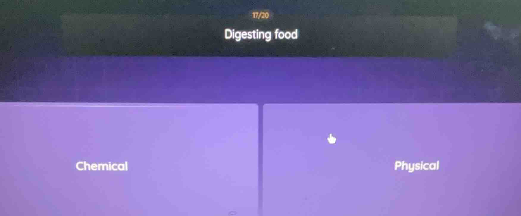 17/20 digesting food chemical physical